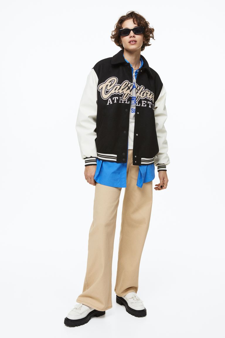 

Бомбер женский H&M 1131100004 черный L (доставка из-за рубежа), 1131100004