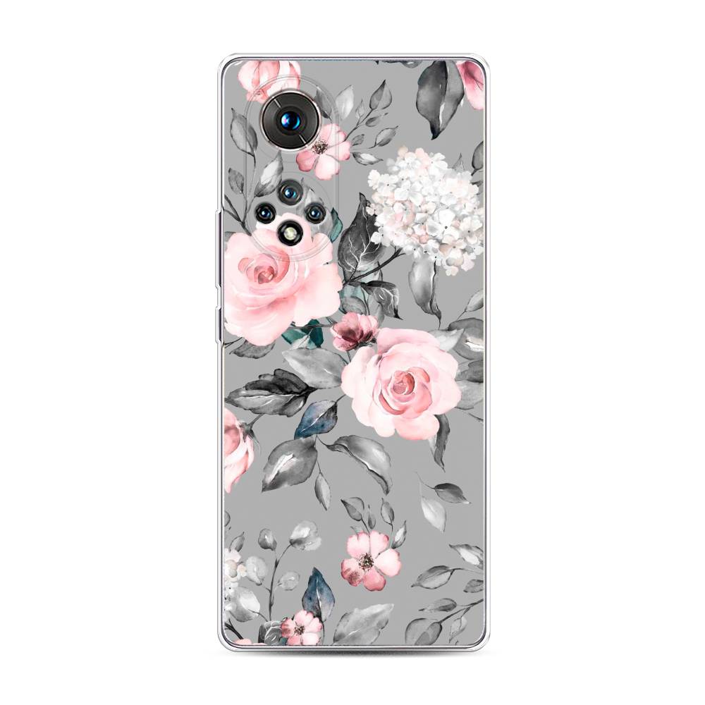 

Чехол Awog "Розы на сером" для Honor 50 Pro, 6105550-8
