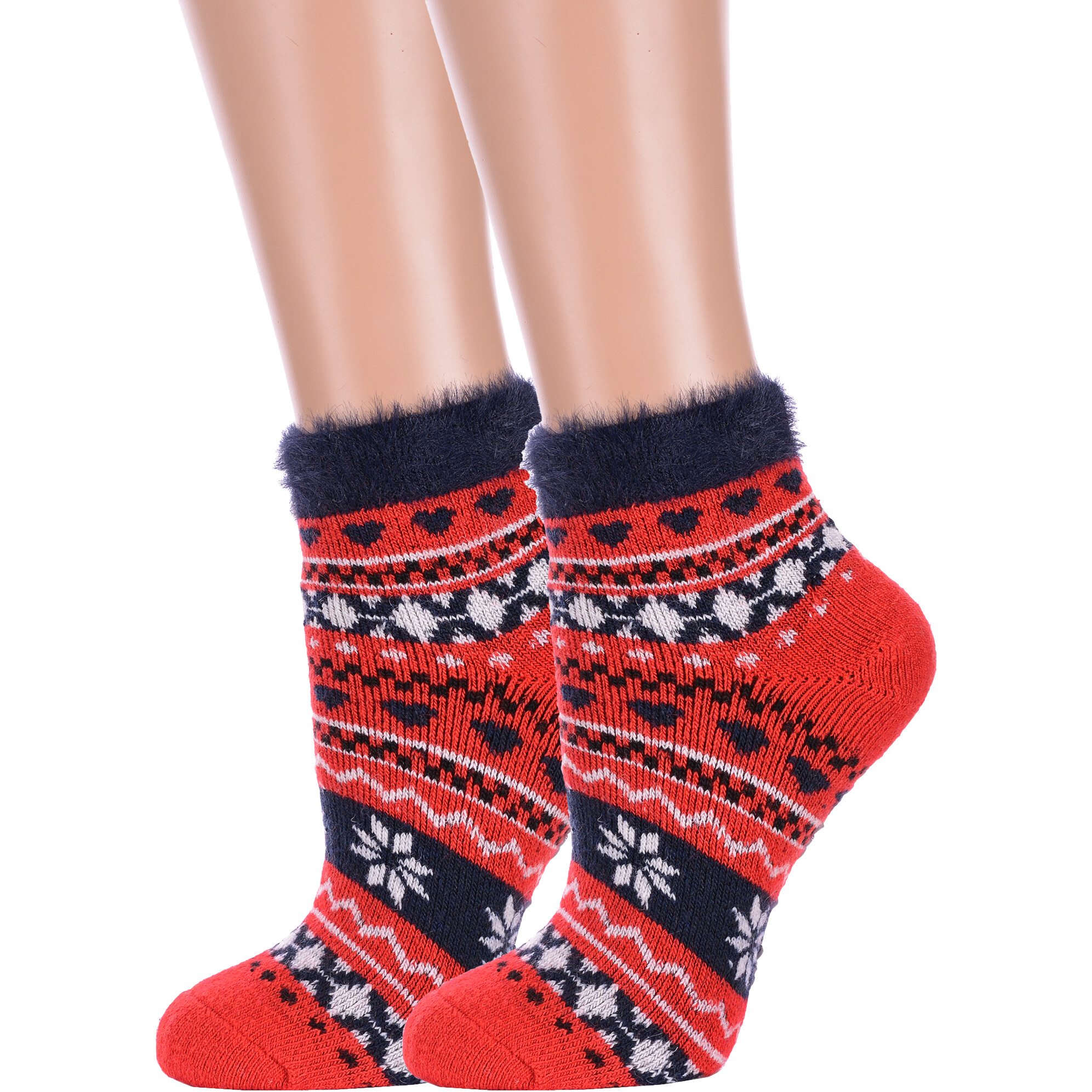 Комплект носков женских Hobby Line 2-Нжау2002 красных 36-40, 2 пары
