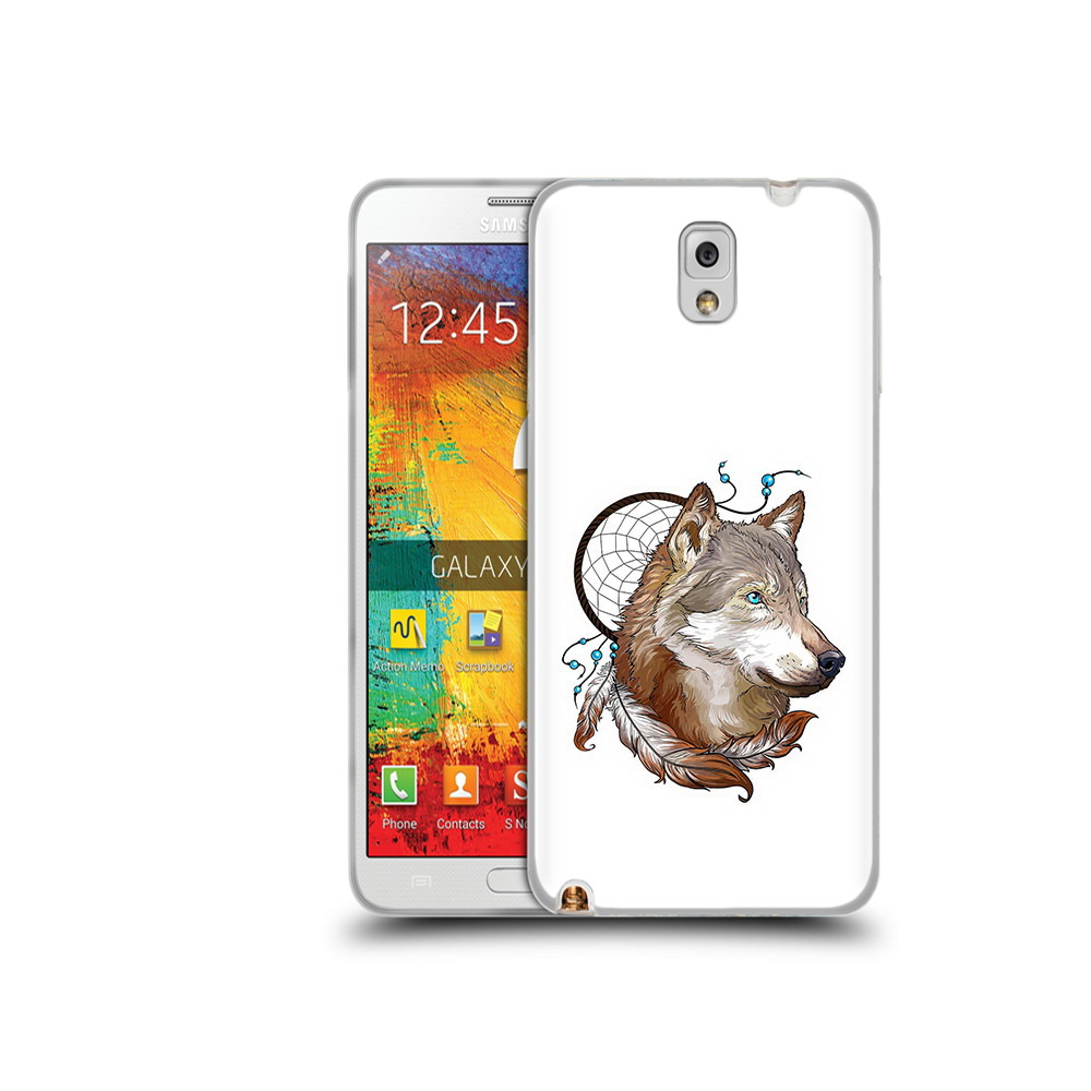 

Чехол MyPads Tocco для Samsung Galaxy Note 3 волк и ловец снов, Прозрачный, Tocco