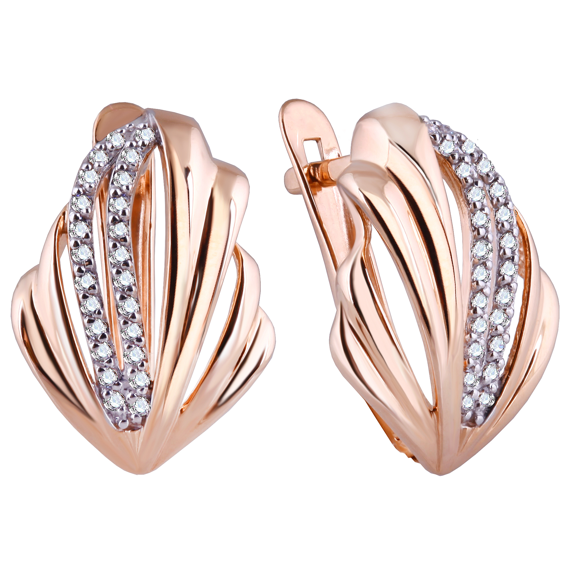 Серьги из золота Azade 24129с, фианит