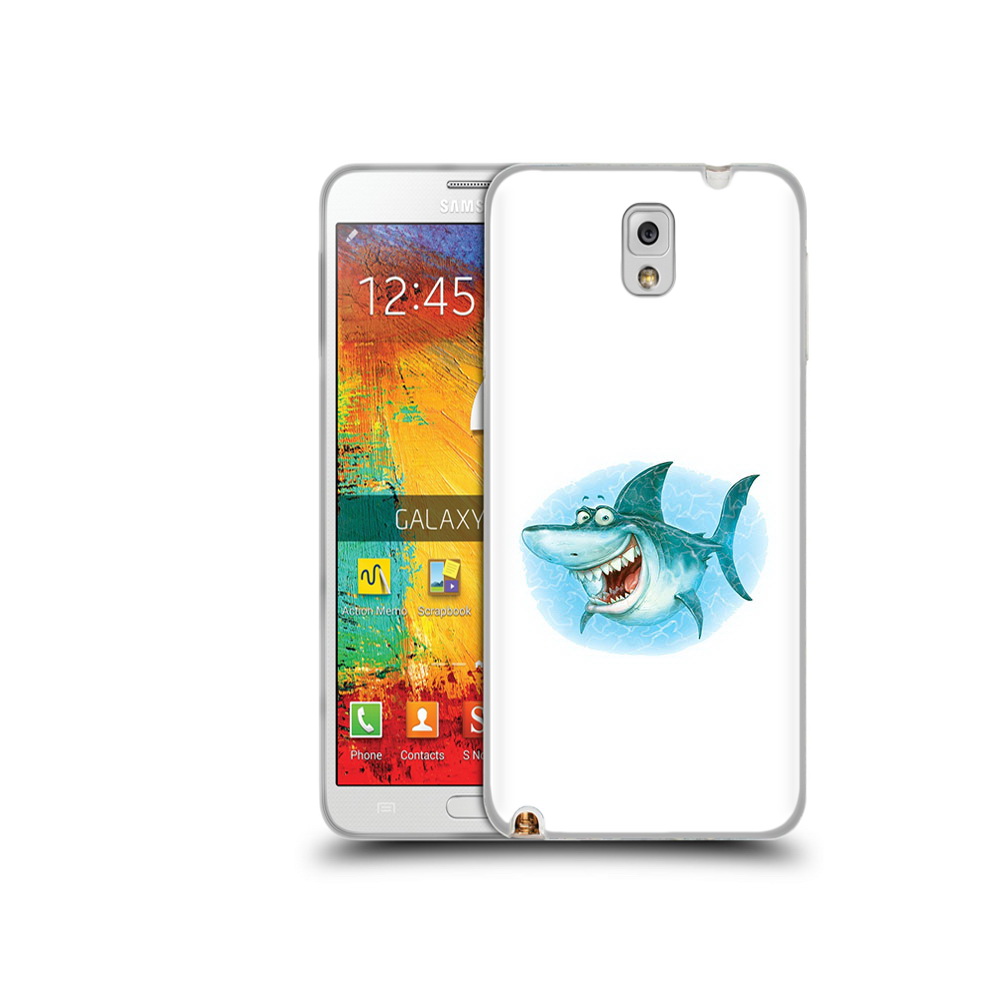 

Чехол MyPads Tocco для Samsung Galaxy Note 3 веселая акула, Прозрачный, Tocco
