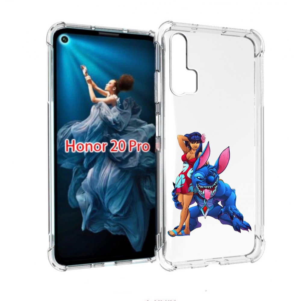 

Чехол бампер MyPads лило и накаченный стич детский для Honor 20, Прозрачный, Tocco