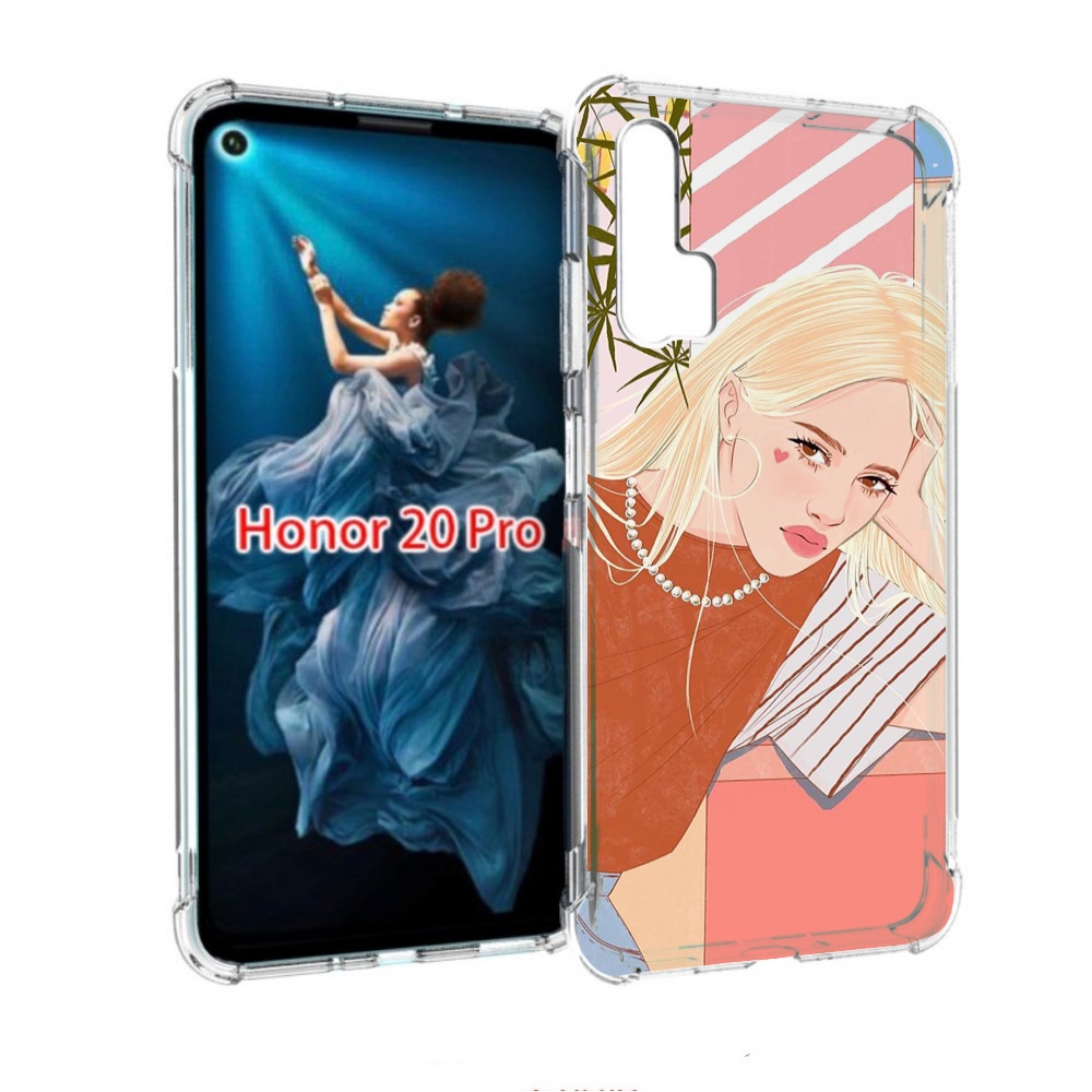 

Чехол бампер MyPads летняя-девочка женский для Honor 20 Pro прот, Прозрачный, Tocco