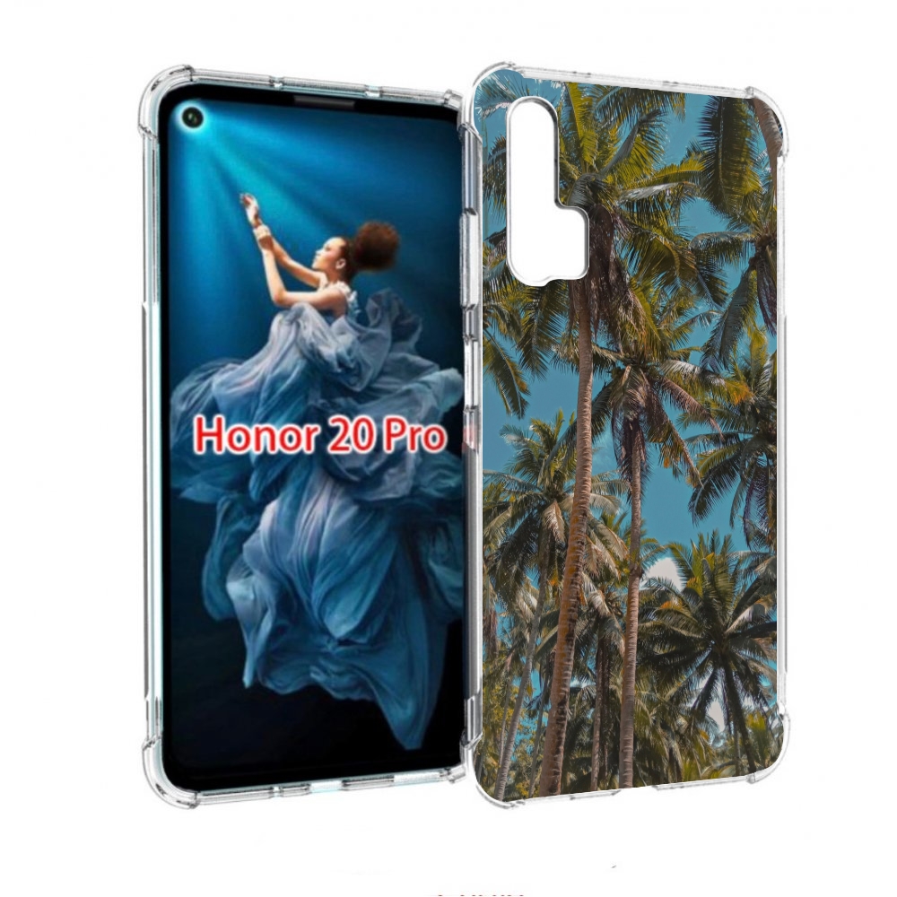 

Чехол бампер MyPads летние пальмы для Honor 20 Pro противоударный, Прозрачный, Tocco