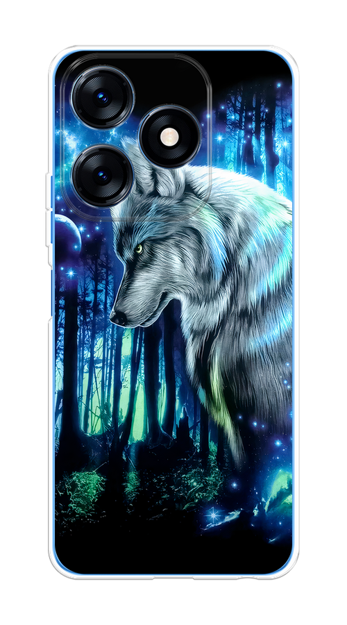 

Чехол на Tecno Spark 10/10C "Сказочный волк", Синий;серебристый;черный, 303550-1
