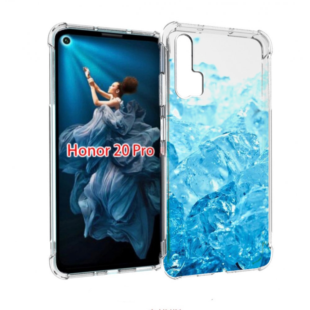 

Чехол бампер MyPads кусочки-льда для Honor 20 Pro противоударный, Прозрачный, Tocco