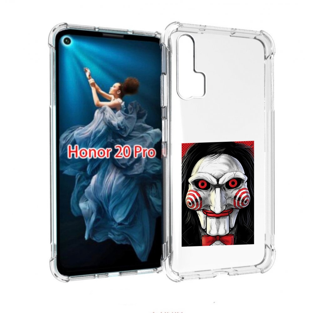 

Чехол бампер MyPads кукла из пилы для Honor 20 Pro противоударный, Прозрачный, Tocco