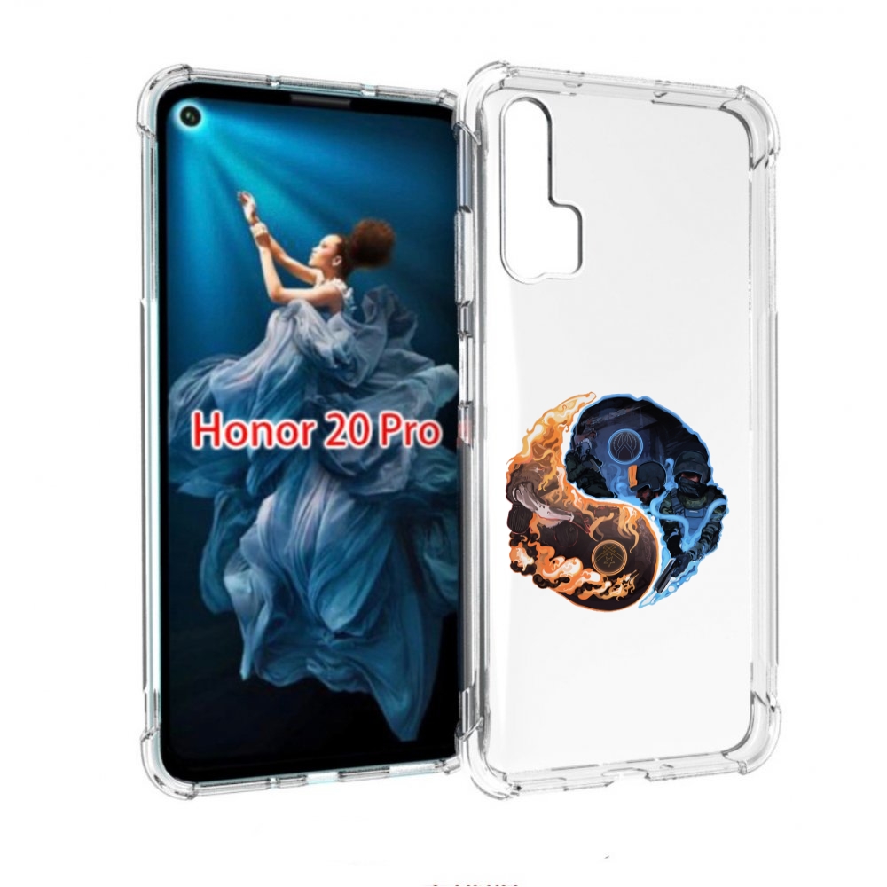 

Чехол бампер MyPads кс-го-инь-янь для Honor 20 Pro противоударный, Прозрачный, Tocco