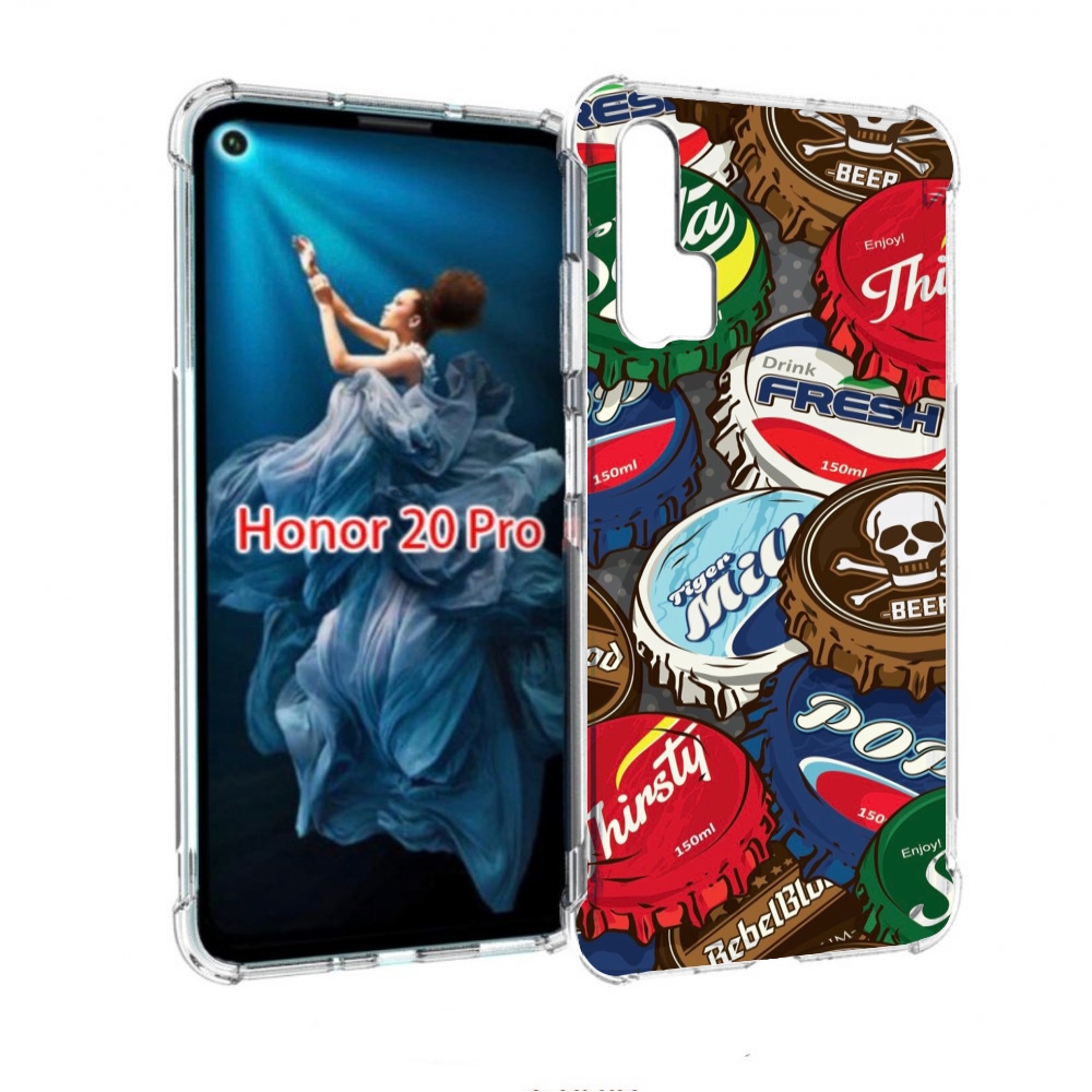 

Чехол бампер MyPads крышки от баночек для Honor 20 Pro противоуд, Прозрачный, Tocco