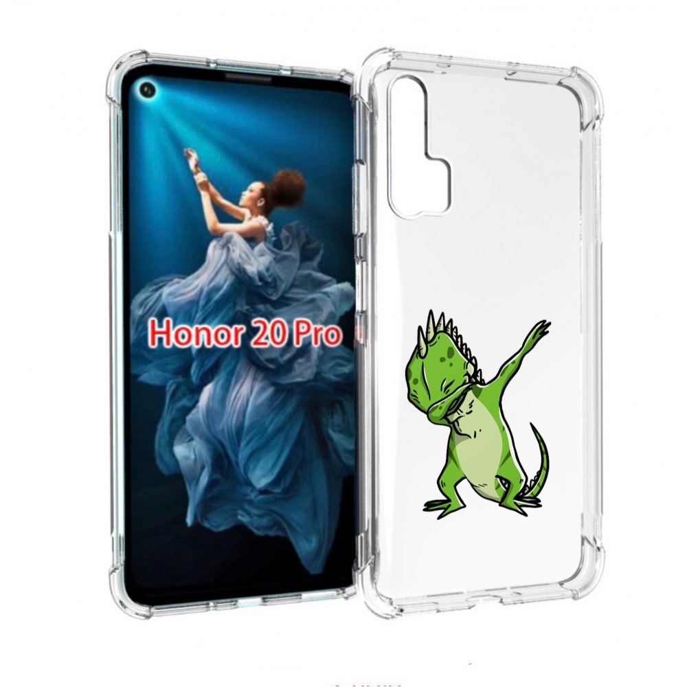 

Чехол бампер MyPads крутая-ящерица для Honor 20 Pro противоударный, Прозрачный, Tocco