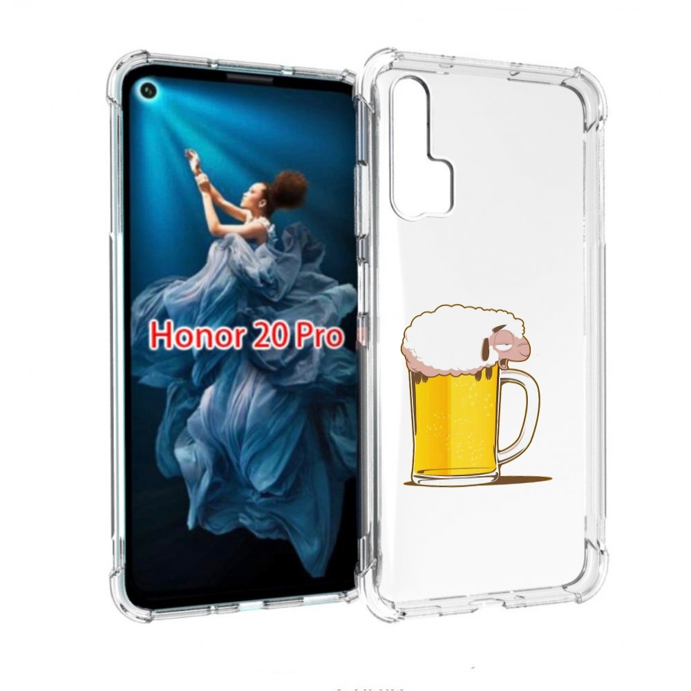 

Чехол бампер MyPads кружка пива для Honor 20 Pro противоударный, Прозрачный, Tocco