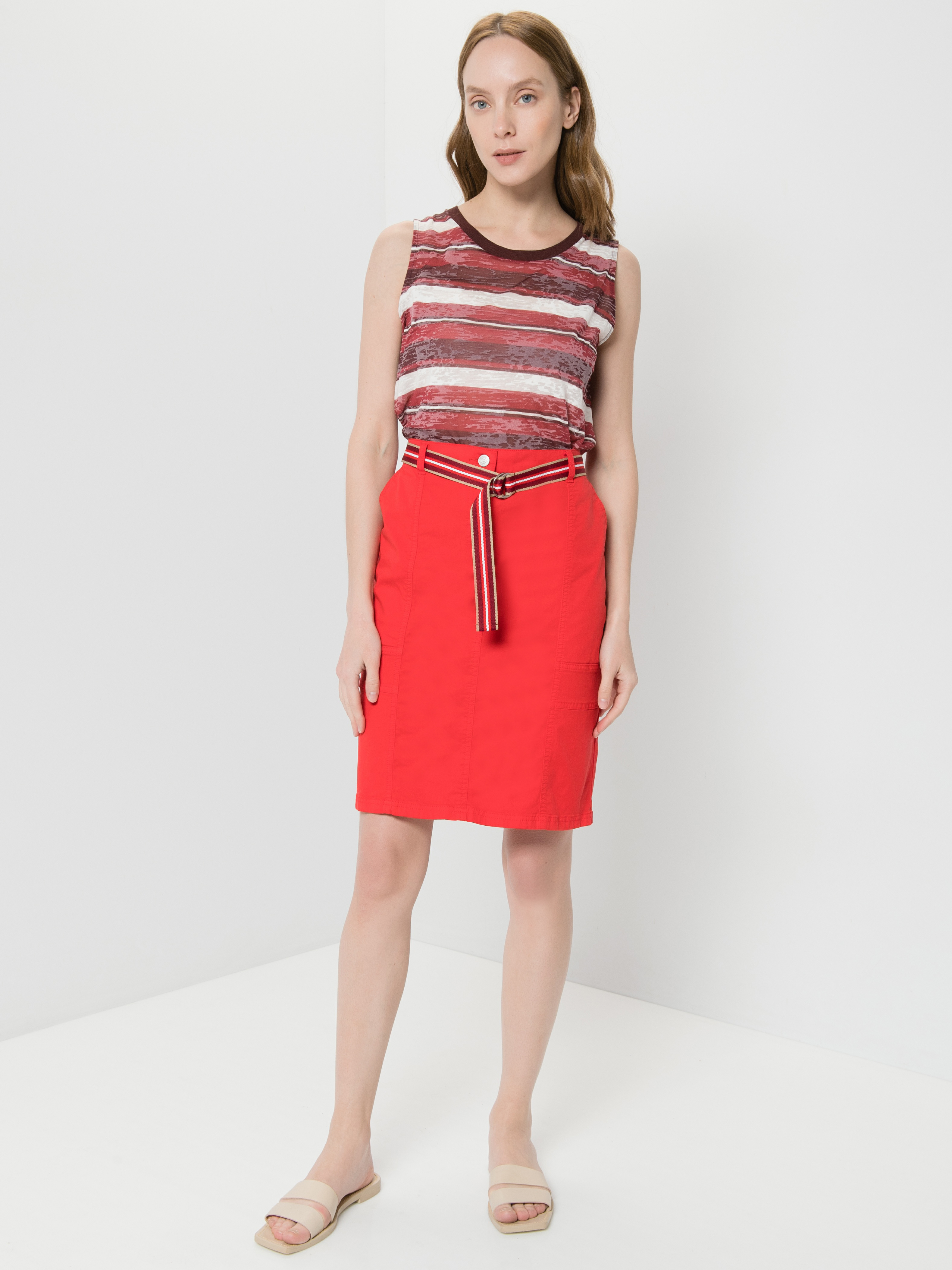 

Юбка женская Gerry Weber 610115-66229-60691 красная 38, 610115-66229-60691