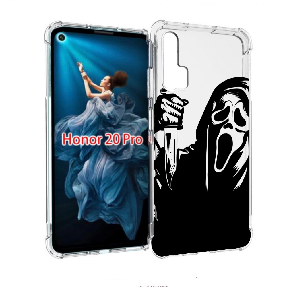 

Чехол бампер MyPads крик-с-ножом для Honor 20 Pro противоударный, Прозрачный, Tocco