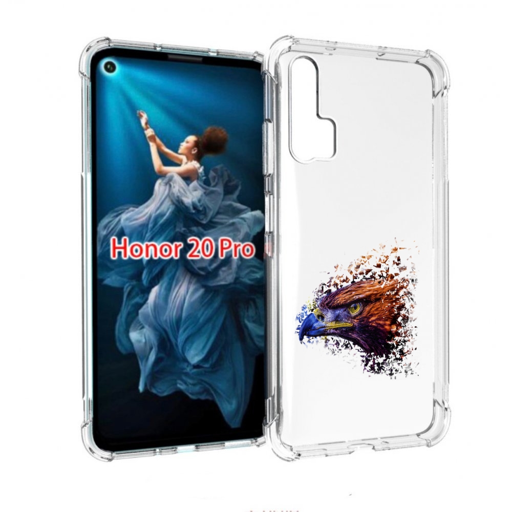 

Чехол бампер MyPads красочный орел для Honor 20 Pro противоударный, Прозрачный, Tocco