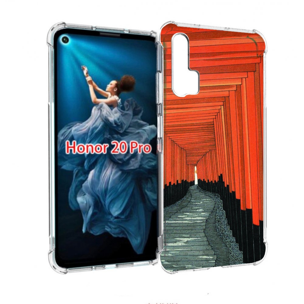 

Чехол бампер MyPads красный коридор для Honor 20 Pro противоударный, Прозрачный, Tocco