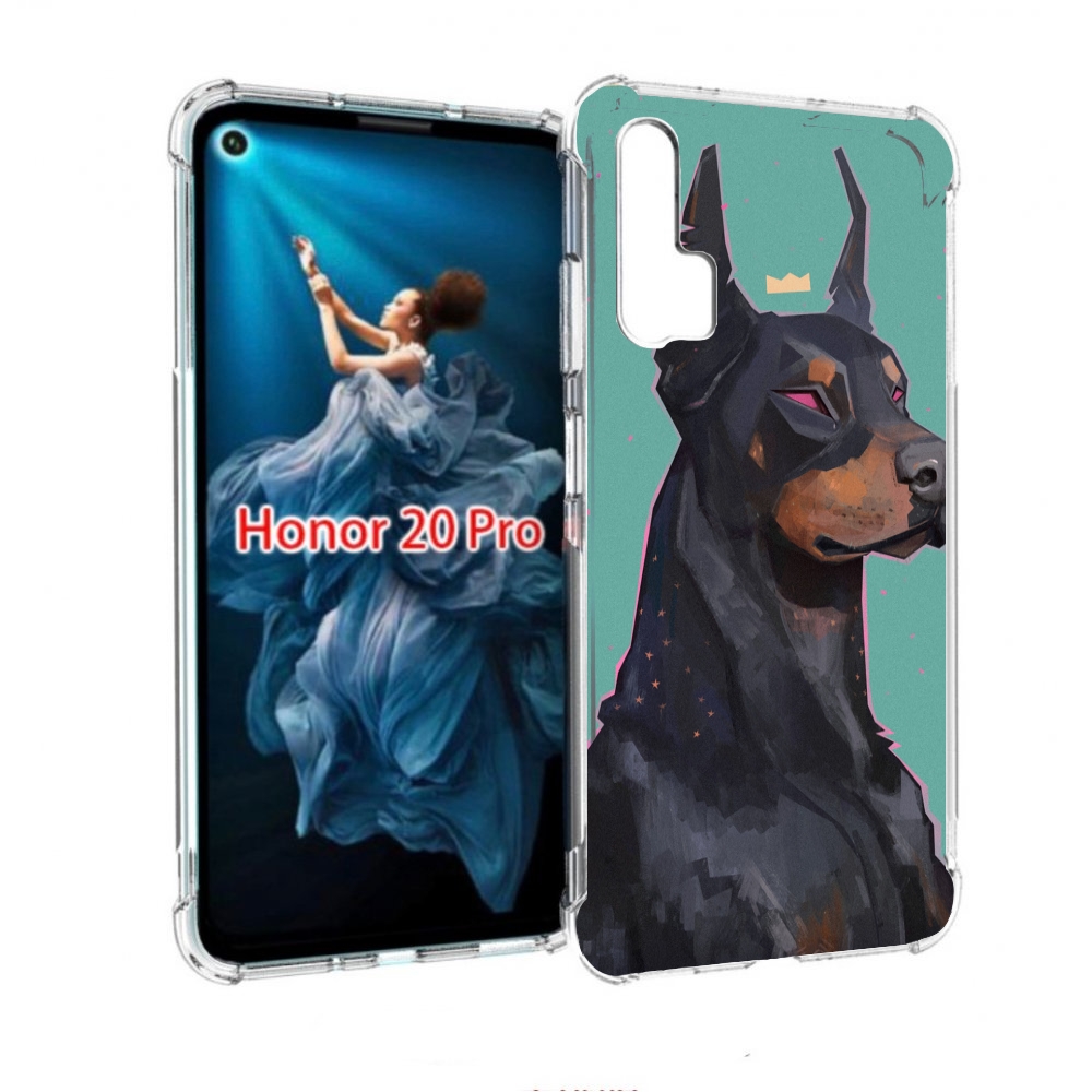 

Чехол бампер MyPads красивый-доберман для Honor 20 Pro противоуд, Прозрачный, Tocco