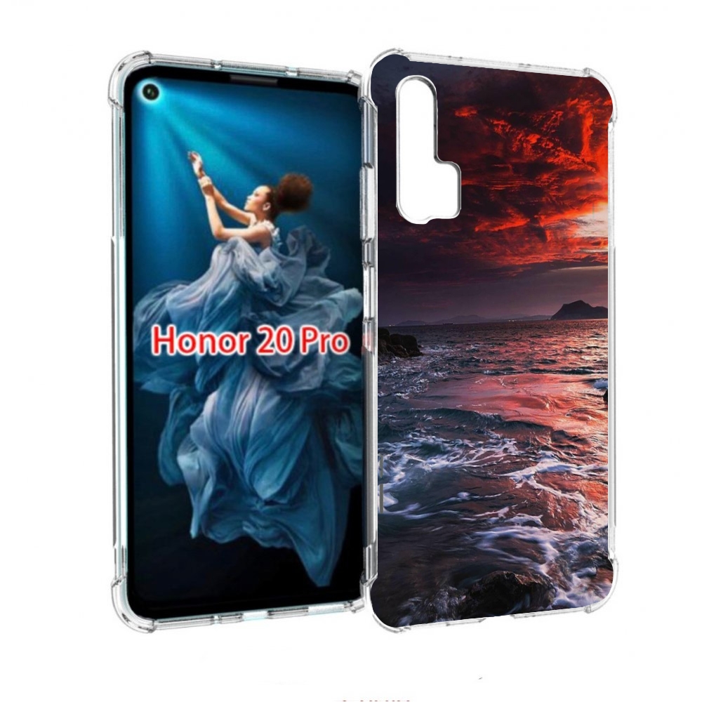 

Чехол бампер MyPads красивый залив для Honor 20 Pro противоударный, Прозрачный, Tocco