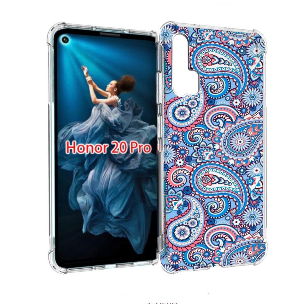 

Чехол бампер MyPads красивый голубой арнамент для Honor 20 Pro п, Прозрачный, Tocco