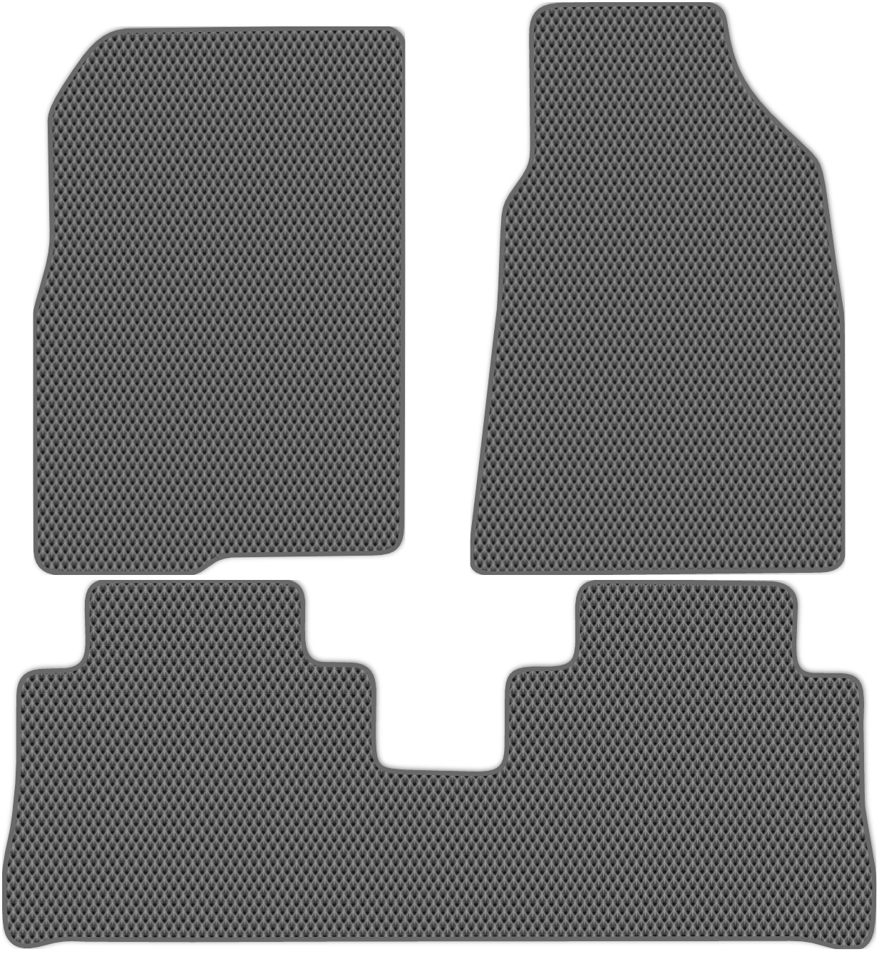 

Коврики ЭВА в салон для Chevrolet Captiva 1 2006 - 2011, 3 шт. серый, темно-серый кант, 1603-W3N-H
