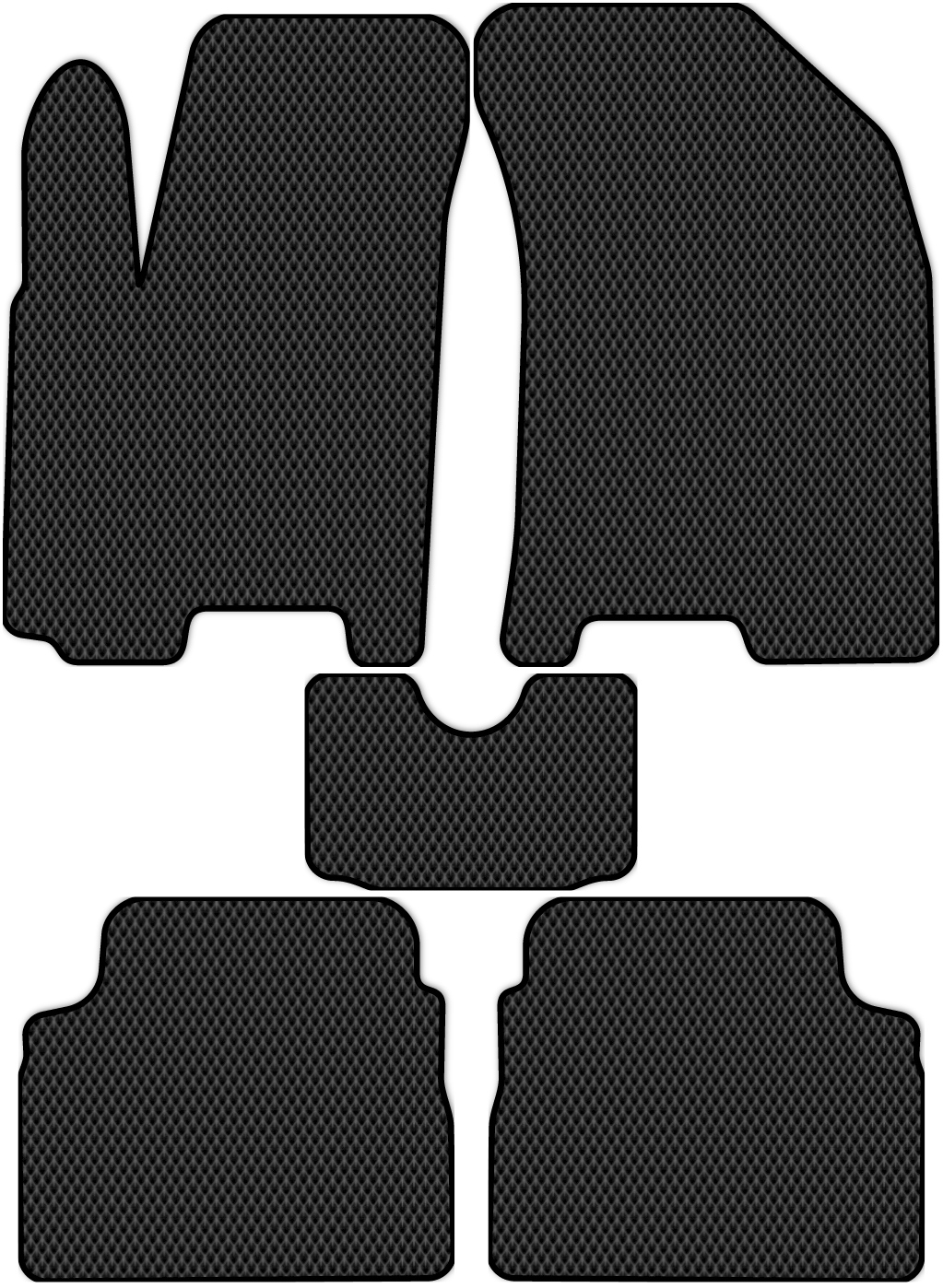 

Коврики ЭВА в салон для Chevrolet Aveo 1 (T250, T200) 2002 - 2011, 5 шт. черный, 1601-S5NLT-H