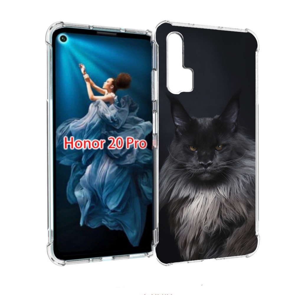 

Чехол бампер MyPads кошка меин кун 2 для Honor 20 Pro противоуд, Прозрачный, Tocco