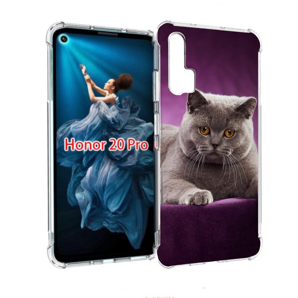 

Чехол бампер MyPads кошка британская короткая для Honor 20 Pro п, Прозрачный, Tocco