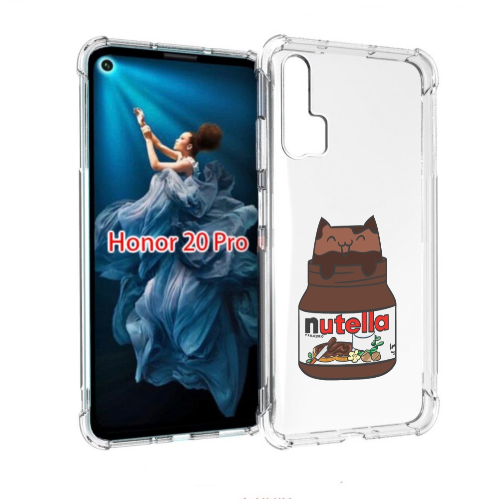 

Чехол бампер MyPads кошечка-в-нутелле для Honor 20 Pro противоуд, Прозрачный, Tocco