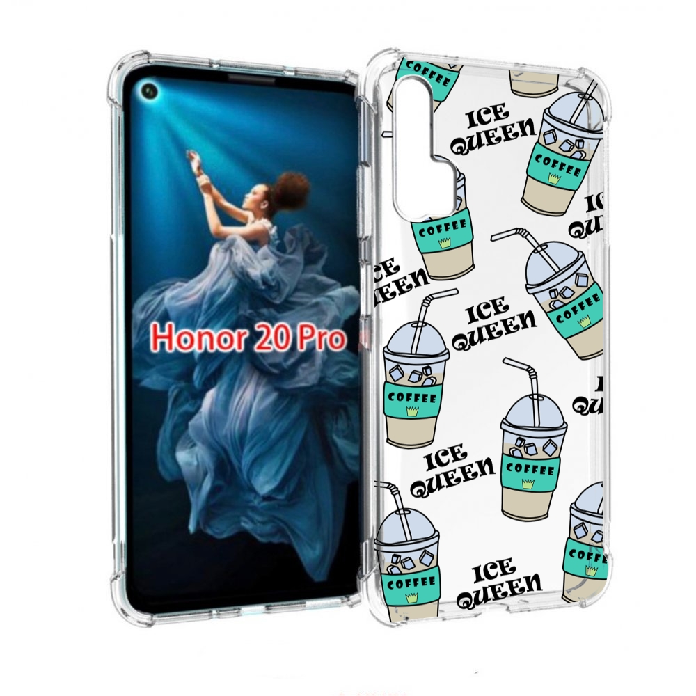 

Чехол бампер MyPads кофе-с-льдом для Honor 20 Pro противоударный, Прозрачный, Tocco