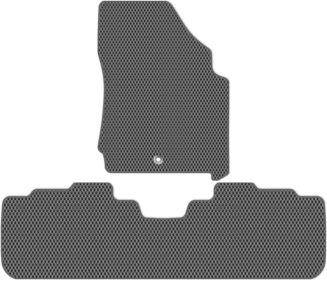 

Коврики ЭВА в салон для Cadillac SRX 2009 - 2012, 2 шт. серый, темно-серый кант, 1511-W2Y-H
