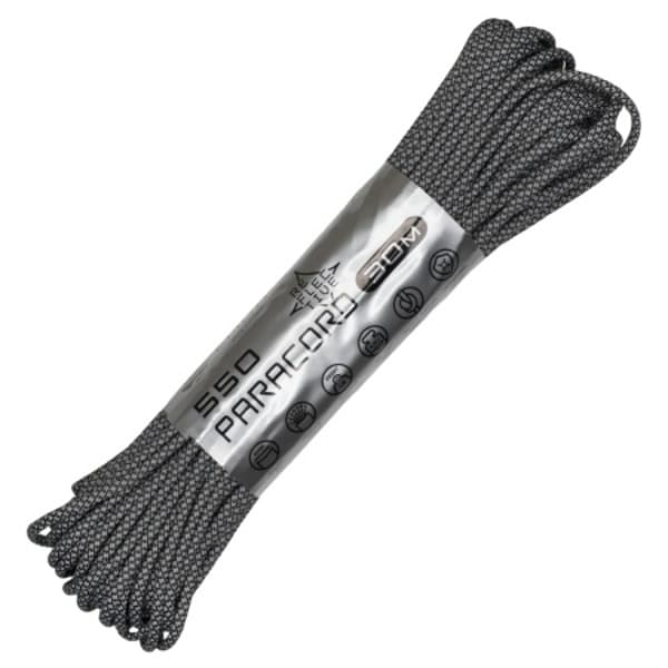 

Паракорд 550 Cord 30м SuperReflective (black snake), Черный