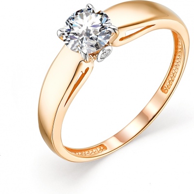 

Кольцо из красного золота с фианитом/Swarovski р. 17 Гранат 1.11.11.0825.00-3238, 1.11.11.0825.00-3238