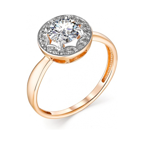

Кольцо из красного золота с фианитом/Swarovski р. 16 Гранат 1.11.11.0825.00-2809, 1.11.11.0825.00-2809