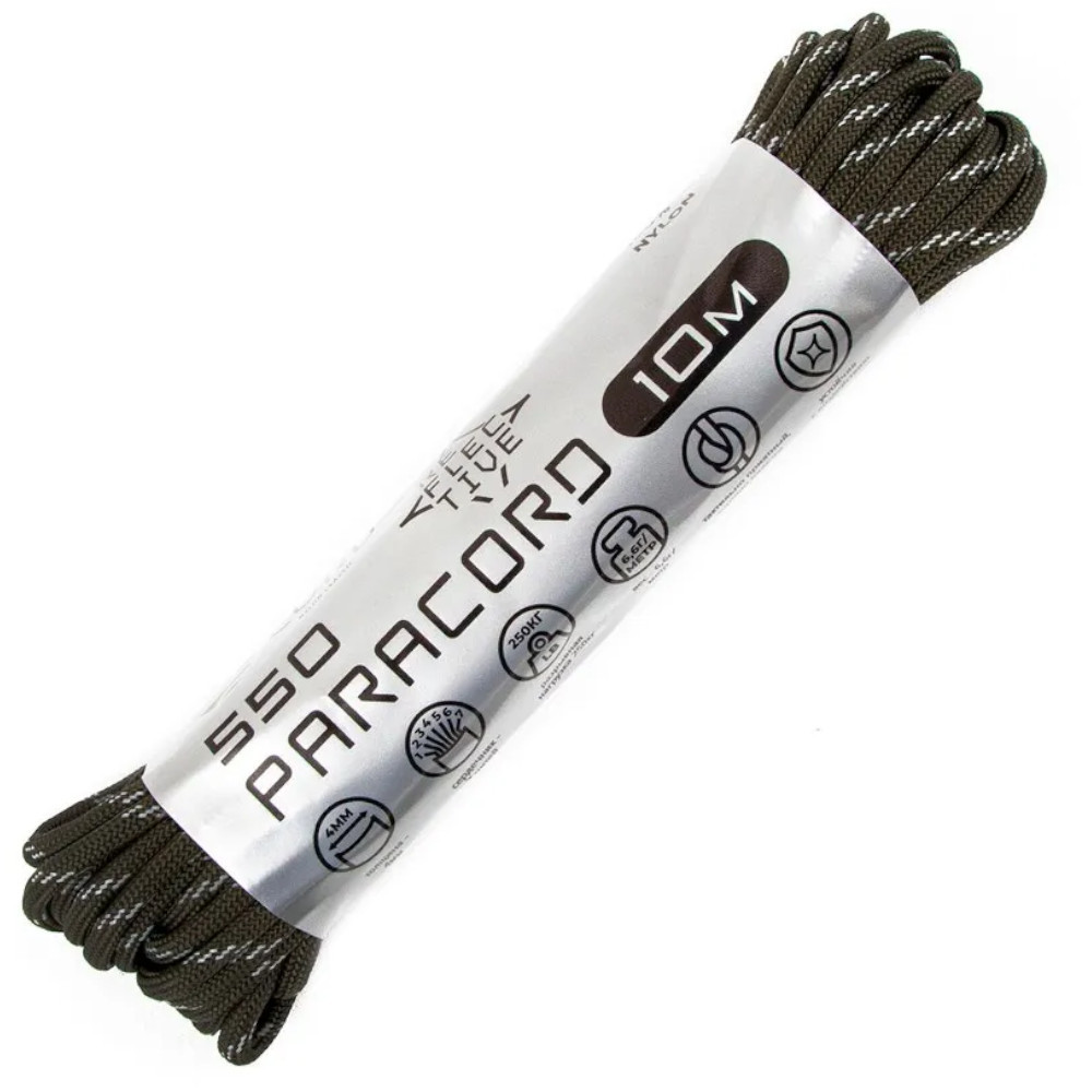 

Паракорд 550 Cord 10м световозвращающий (hunter), Зеленый