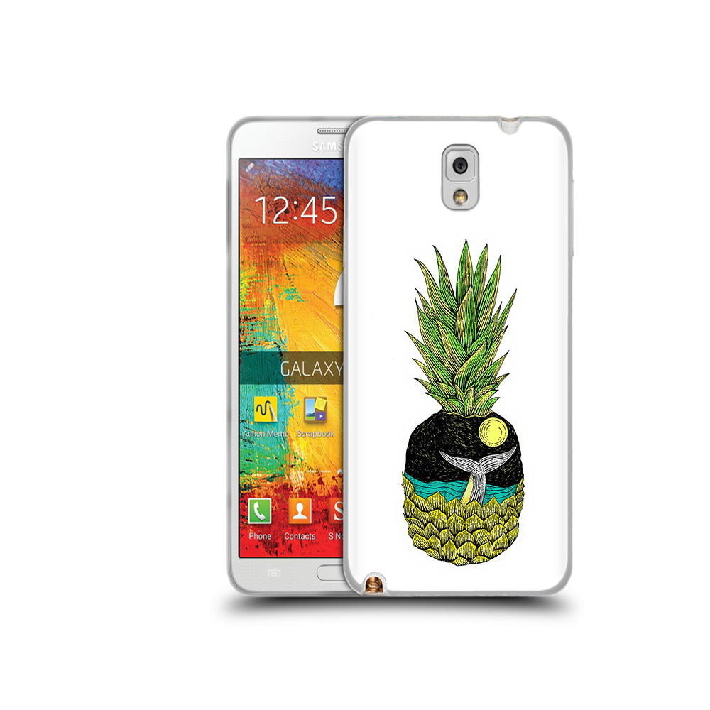 

Чехол MyPads Tocco для Samsung Galaxy Note 3 ананас с китом, Прозрачный, Tocco