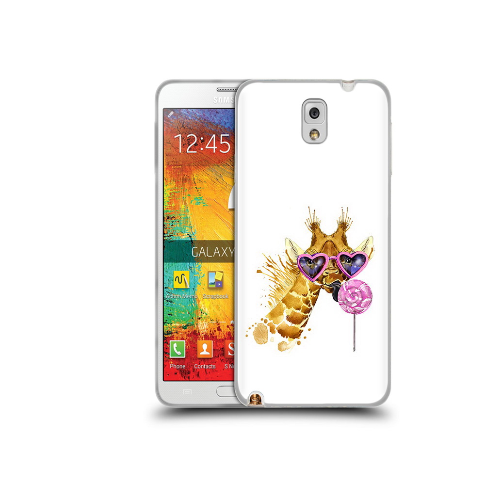 

Чехол MyPads Tocco для Samsung Galaxy Note 3 акварельный жираф, Прозрачный, Tocco