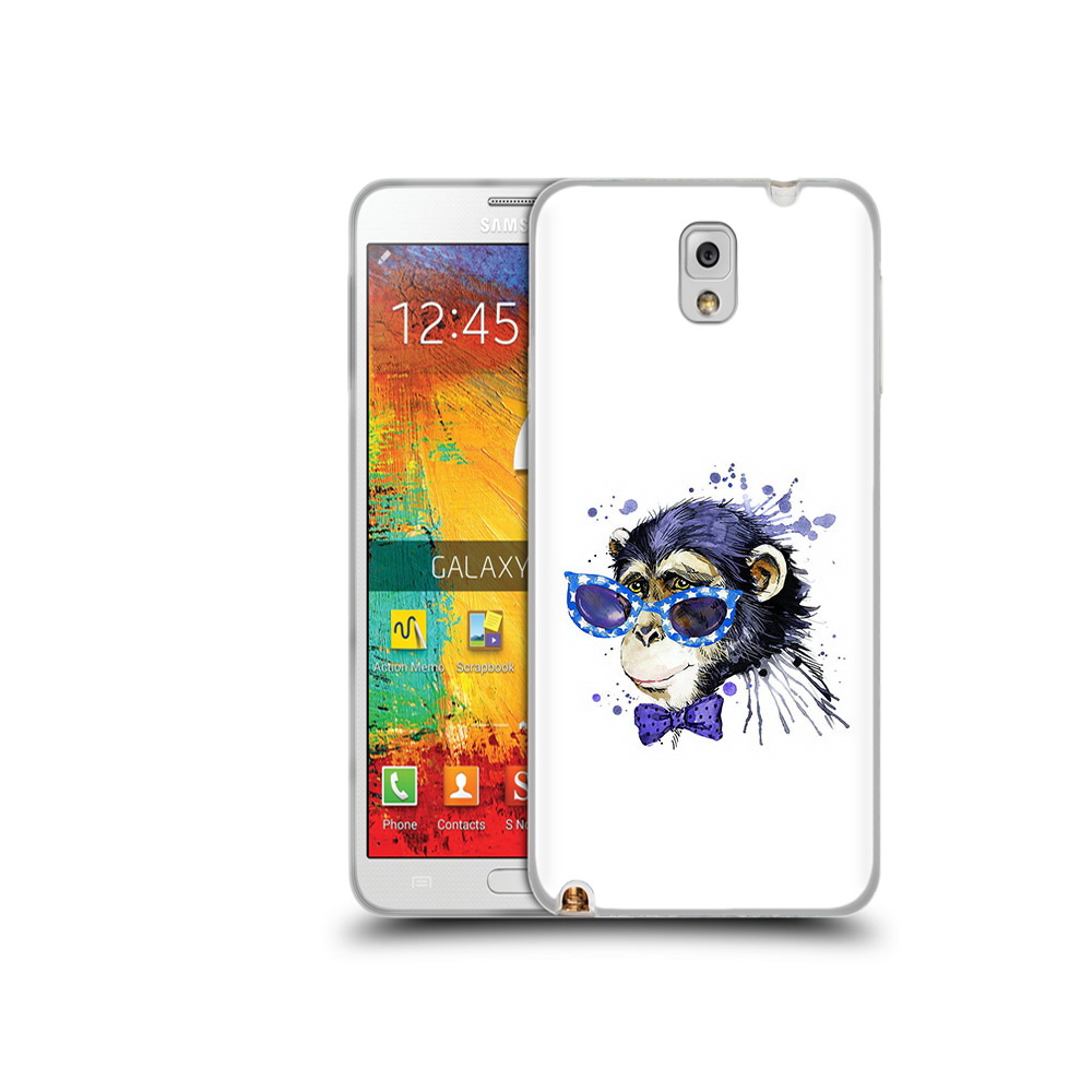 

Чехол MyPads Tocco для Samsung Galaxy Note 3 акварельная обезьяна, Прозрачный, Tocco