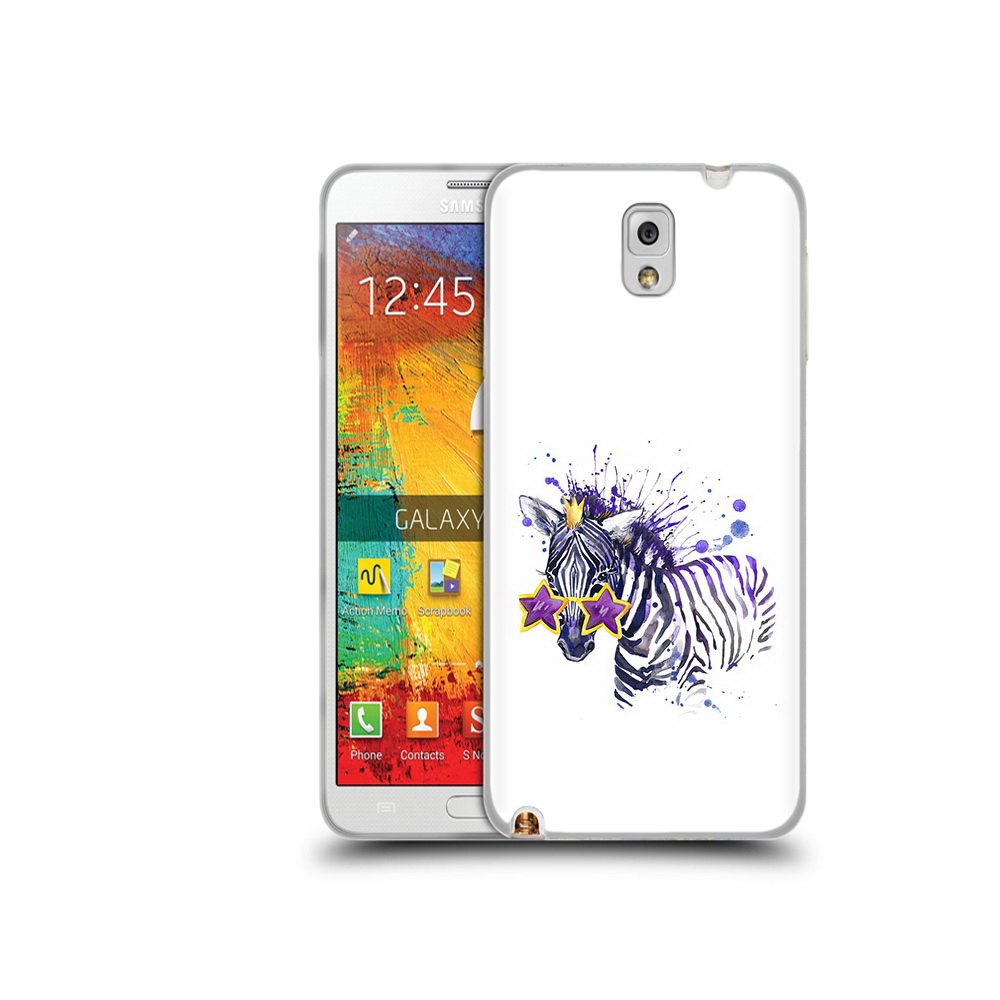 

Чехол MyPads Tocco для Samsung Galaxy Note 3 акварельная зебра, Прозрачный, Tocco