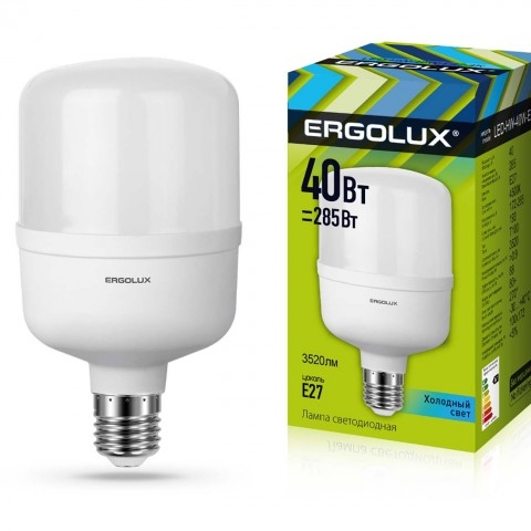 фото Комплект светодиодных лампочек ergolux led-hw-40w-e27/5шт-4k/5шт