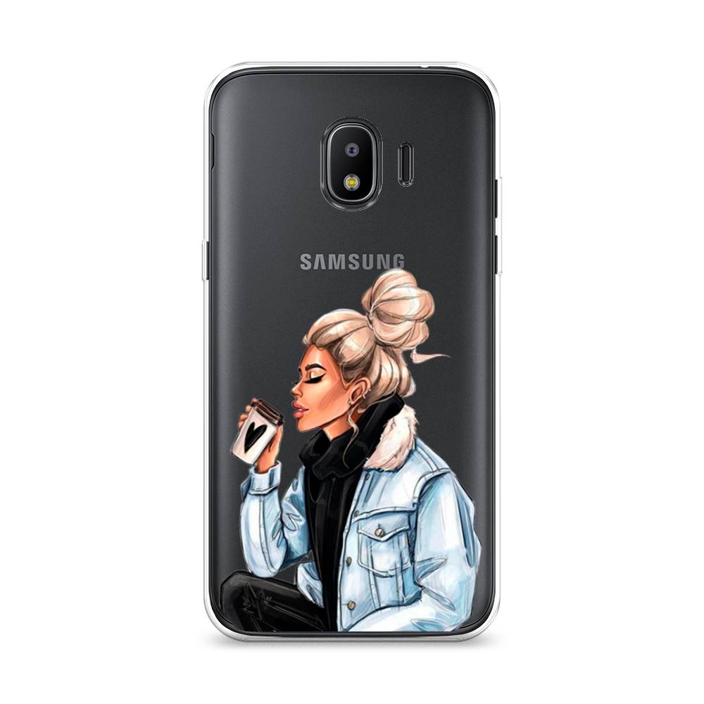 

Чехол Awog на Samsung Galaxy J2 2018 "Cute girl", Коричневый;бежевый, 25650-7
