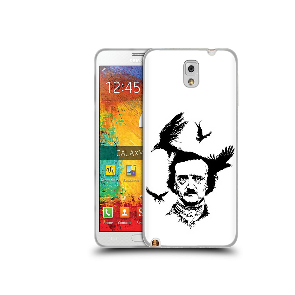 

Чехол MyPads Tocco для Samsung Galaxy Note 3 Эдгар Аллан черно белый, Прозрачный, Tocco
