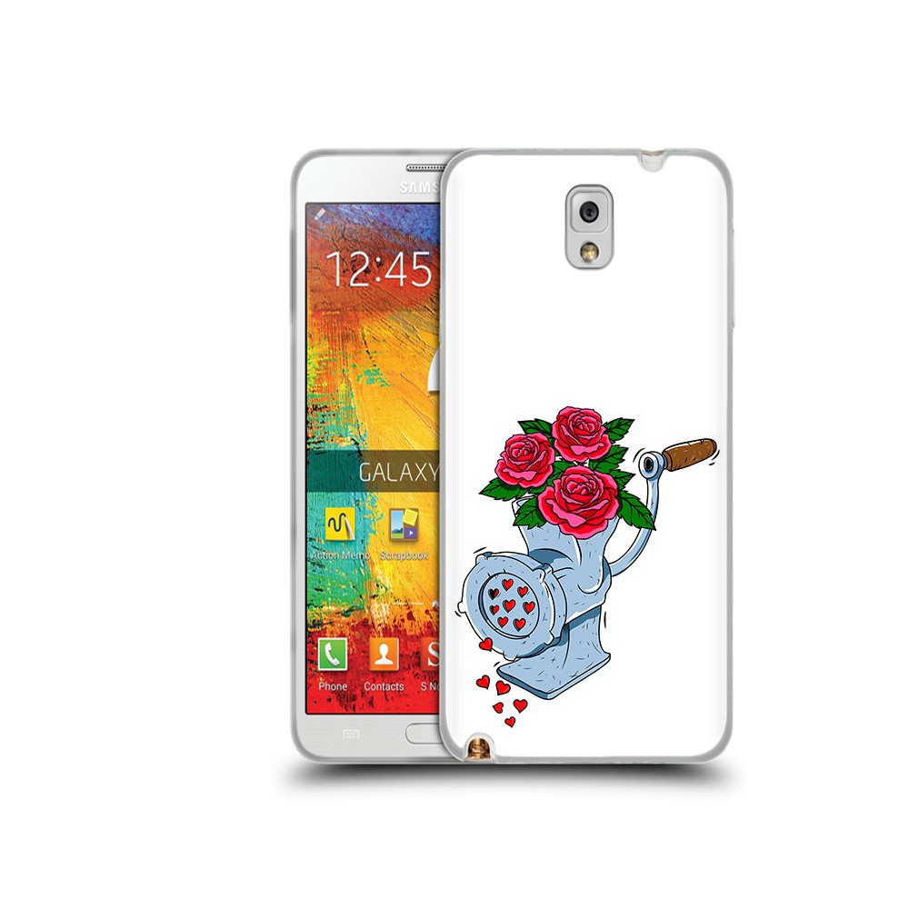 

Чехол MyPads Tocco для Samsung Galaxy Note 3 Цветочные сердца, Прозрачный, Tocco