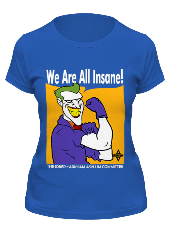 

Футболка женская Printio Joker (we are all insane) синий 2XL, Joker (we are all insane)