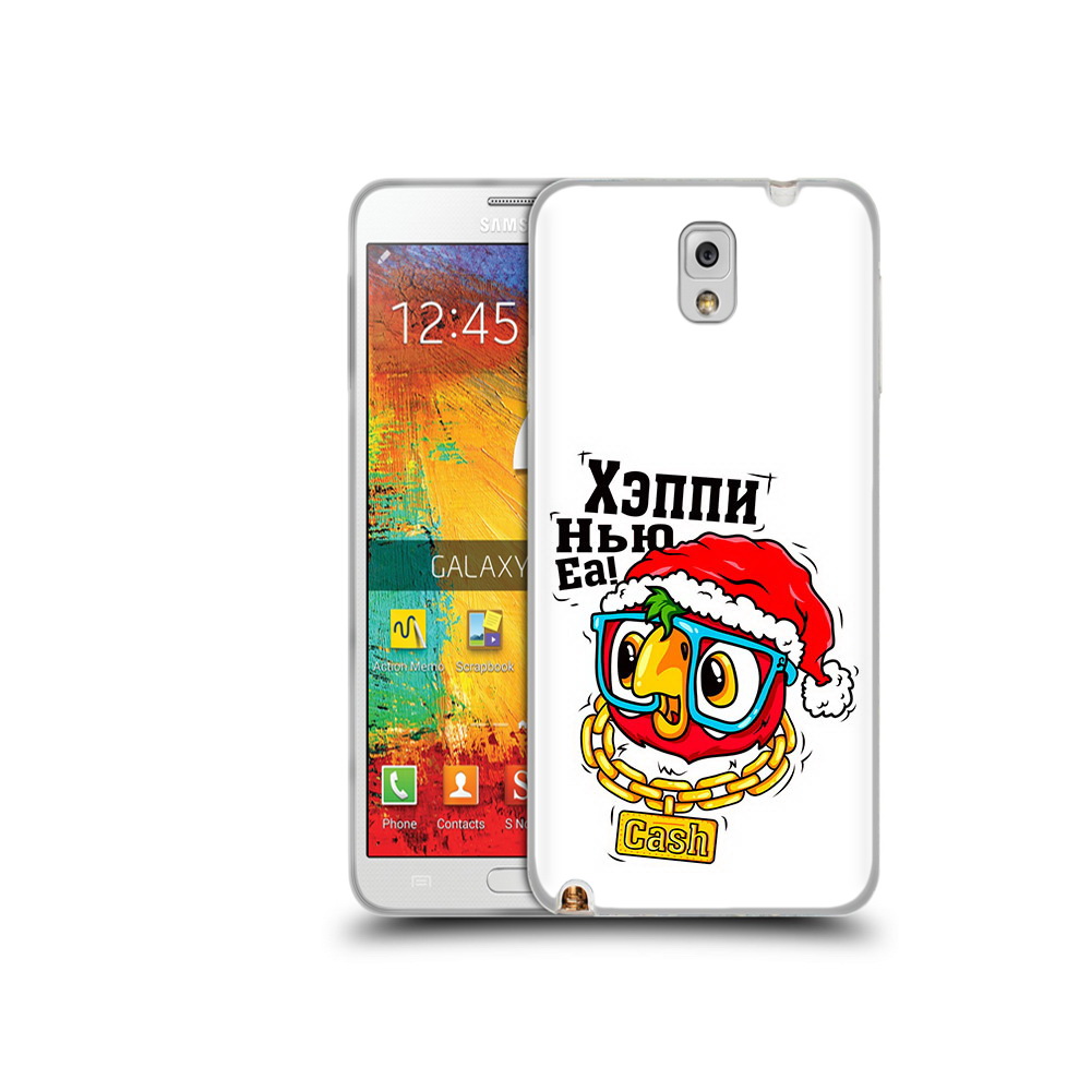 

Чехол MyPads Tocco для Samsung Galaxy Note 3 Хэппи нью еа, Прозрачный, Tocco