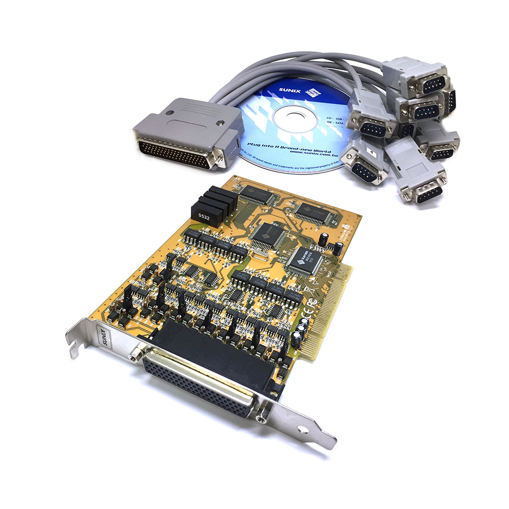 

Контроллер PCI to 8 портов RS-422/485, чип SUN1889, модель 8169SI, с Гальванической изоляц