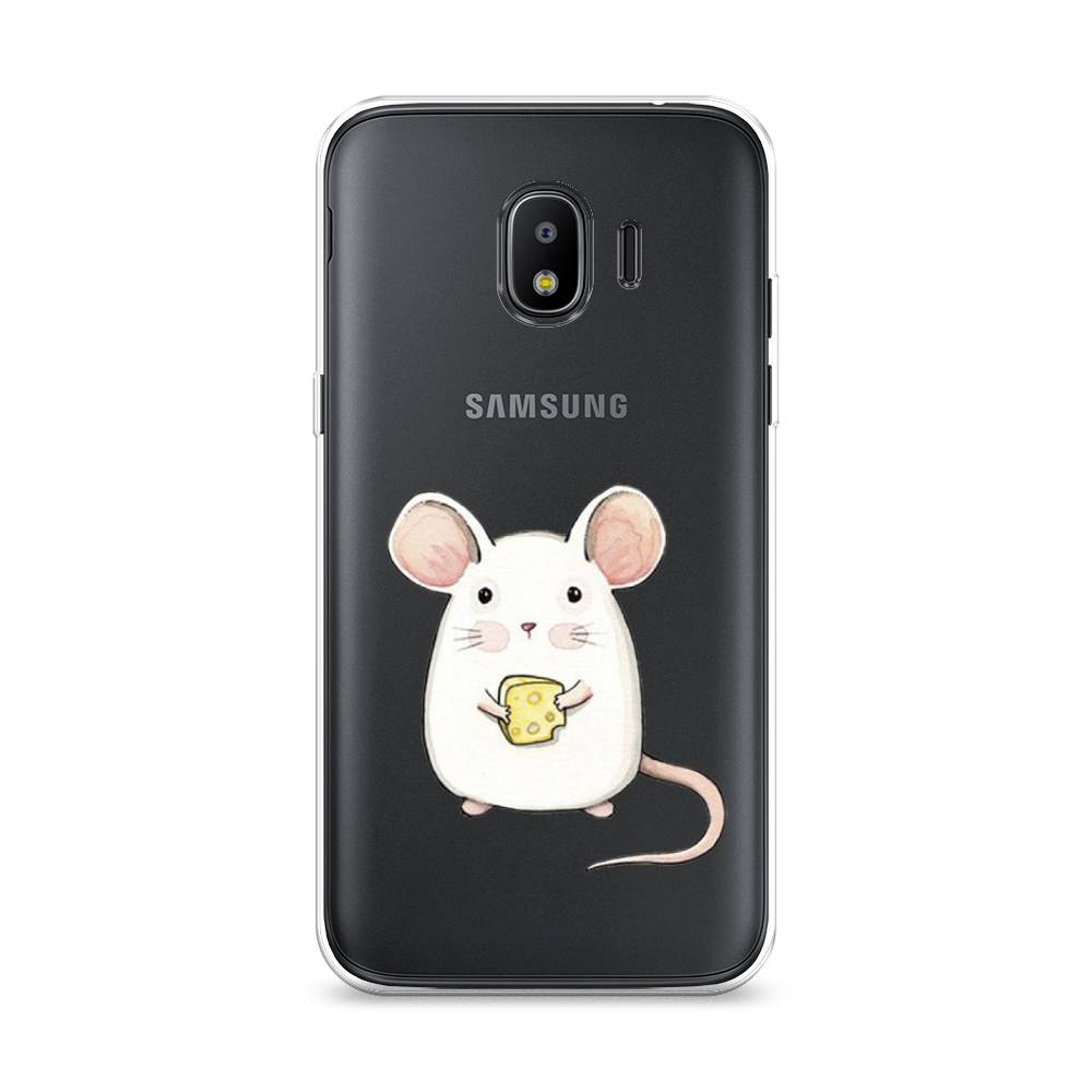 

Чехол Awog на Samsung Galaxy J2 2018 "Мышка", Белый;розовый;прозрачный, 25650-1