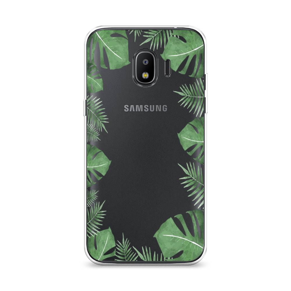 

Чехол Awog на Samsung Galaxy J2 2018 "Листья папоротника рамка", Зеленый, 25650-8