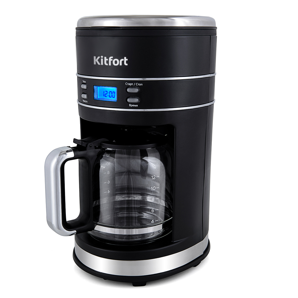 Кофеварка капельного типа Kitfort KT-704-2 Black кофеварка капельного типа kitfort кт 7141 черная
