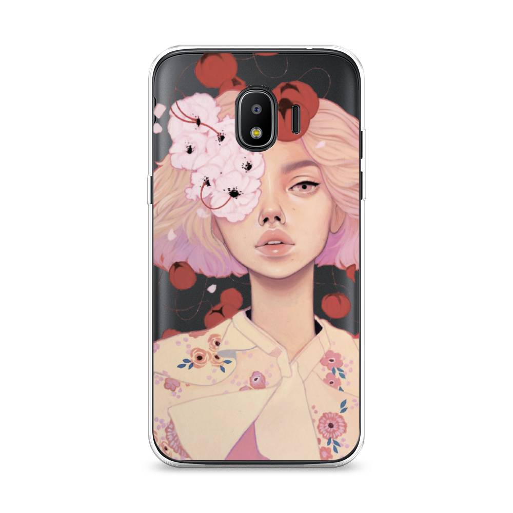 

Чехол Awog на Samsung Galaxy J2 2018 "Цветочная анархия", Бежевый;розовый;красный, 25650-7