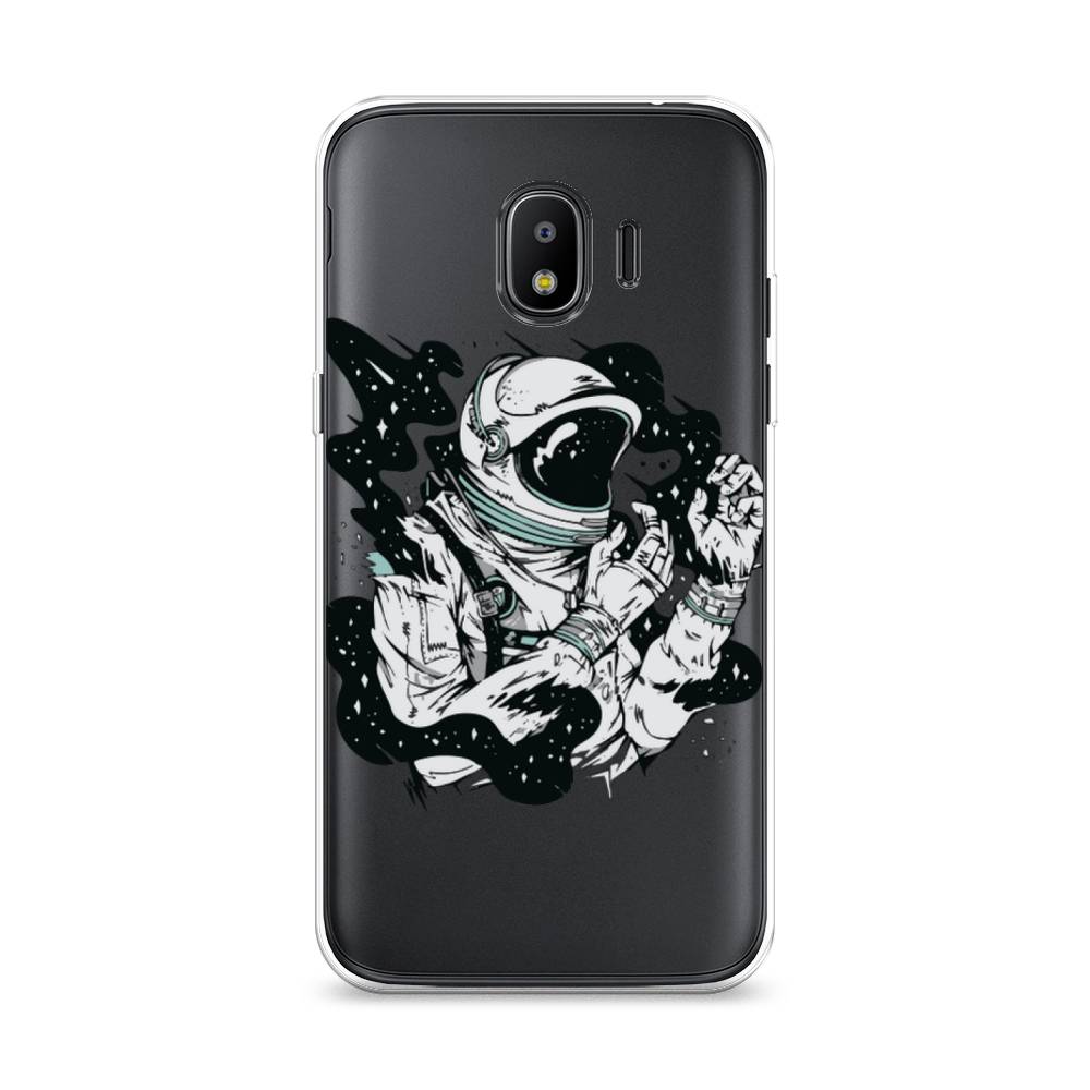 

Чехол Awog на Samsung Galaxy J2 2018 "Космонавт арт", Черный;белый;прозрачный, 25650-7